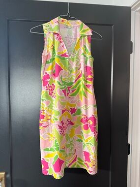 Katherine Way Pink & Green Floral Midi Dress